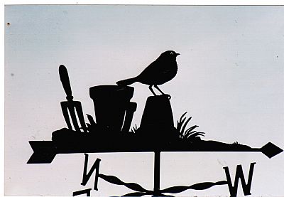 Robin on Pot weathervane